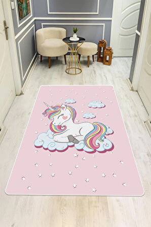  Parlak Kadife Kumaş Dijital Baskı Dot Kaymaz Tabanlı Çocuk ve Genç Odası Halısı H0774