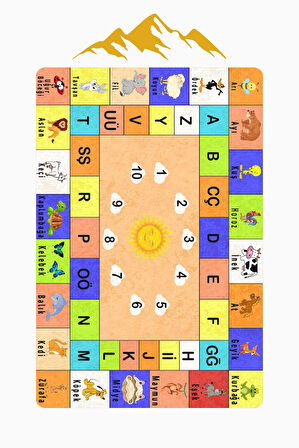  Parlak Kadife Kumaş Dijital Baskı Dot Kaymaz Tabanlı Çocuk ve Genç Odası Halısı H0841