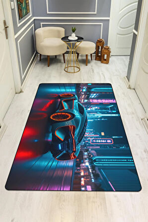  Parlak Kadife Kumaş Dijital Baskı Dot Kaymaz Tabanlı Çocuk ve Genç Odası Halısı H0674