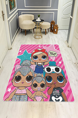  Parlak Kadife Kumaş Dijital Baskı Dot Kaymaz Tabanlı Çocuk ve Genç Odası Halısı H0606