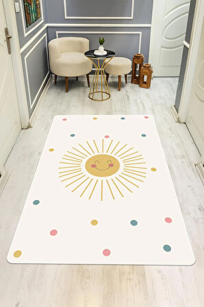  Parlak Kadife Kumaş Dijital Baskı Dot Kaymaz Tabanlı Çocuk ve Genç Odası Halısı H0626
