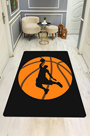  Parlak Kadife Kumaş Dijital Baskı Dot Kaymaz Tabanlı Çocuk ve Genç Odası Halısı H0654