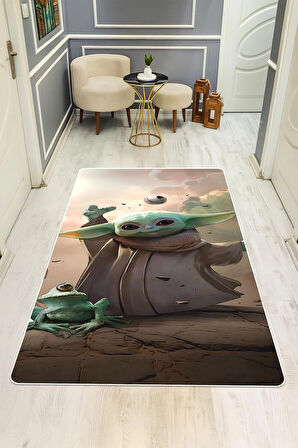  Parlak Kadife Kumaş Dijital Baskı Dot Kaymaz Tabanlı Çocuk ve Genç Odası Halısı H0552