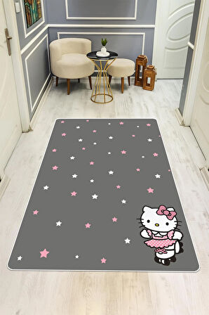  Parlak Kadife Kumaş Dijital Baskı Dot Kaymaz Tabanlı Çocuk ve Genç Odası Halısı H0595