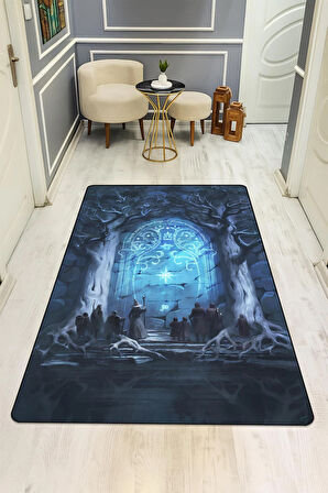  Parlak Kadife Kumaş Dijital Baskı Dot Kaymaz Tabanlı Çocuk ve Genç Odası Halısı H0537