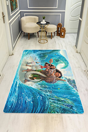  Parlak Kadife Kumaş Dijital Baskı Dot Kaymaz Tabanlı Çocuk ve Genç Odası Halısı H0548