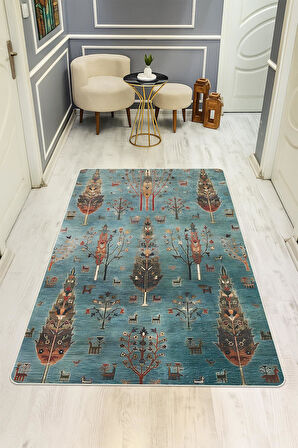  Parlak Parlak Kadife Kumaş Dijital Baskı Etnik Desenli Dot Kaymaz Tabanlı Halı Kumaş Dijital Baskı Dot Kaymaz Tabanlı Mutfak Halısı H0817