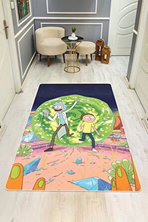  Parlak Kadife Kumaş Dijital Baskı Dot Kaymaz Tabanlı Çocuk ve Genç Odası Halısı H0465