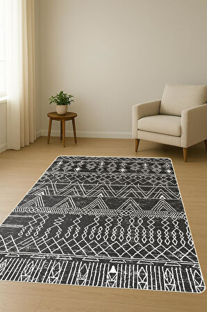  Parlak Parlak Kadife Kumaş Dijital Baskı Etnik Desenli Dot Kaymaz Tabanlı Halı Kumaş Dijital Baskı Dot Kaymaz Tabanlı Mutfak Halısı H0006