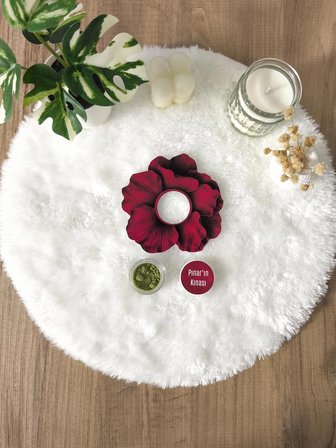Pamuğum Atelier Kırmızı Gül Tasarım Kartlı 5 ml Kına Dolgulu Kına Hediyelik (15 Adet)