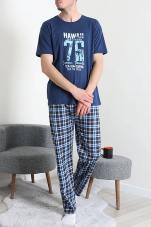 Modi Green Süprem Erkek Pijama Takımı Mavi - 42789.1838.