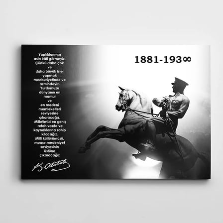 Atatürk Azim Kanvas Tablo