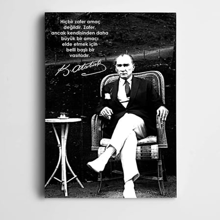 Atatürk Çalışkanlık ve Zafer Kanvas Tablo