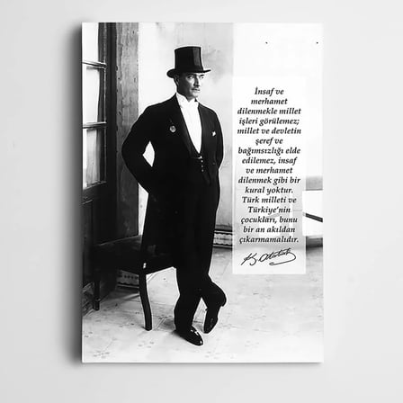 Atatürk Çalışkanlık Kanvas Tablo