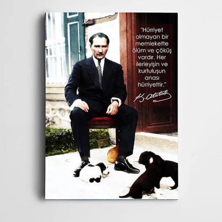 Atatürk Hürriyet Kanvas Tablo