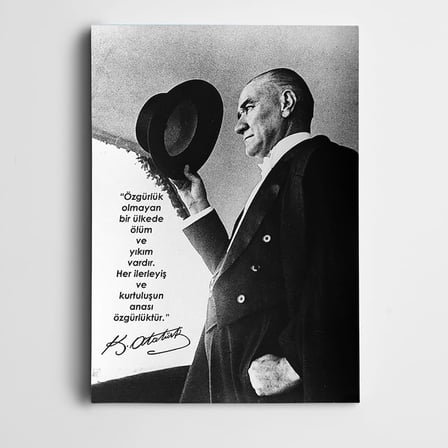 Atatürk Özgürlük Kanvas Tablo