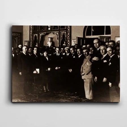 Atatürk Ankara'da 1930 Kanvas Tablo