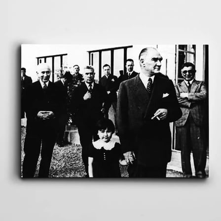 Atatürk Tablosu Ülkü Adatepe ve Atatürk Kanvas Tablo