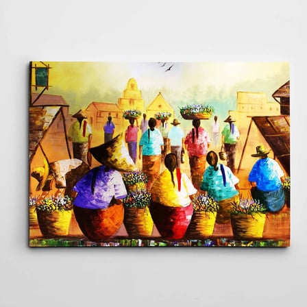 İnsanlar ve Renkler Meksika Modern Sanat Kanvas Tablo