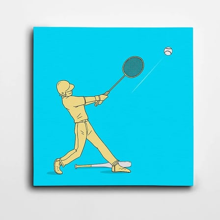 Tenis Minimal Kare Kanvas Tablo