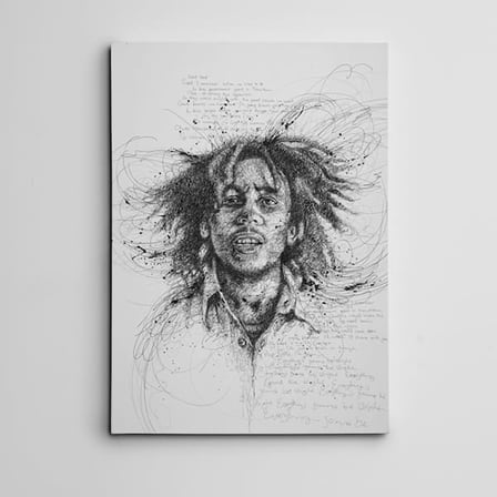 Bob Marley Çizim Kanvas Tablo