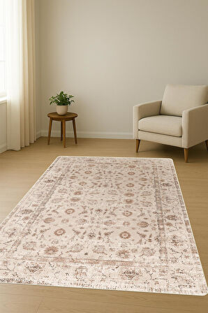  Parlak Kadife Kumaş Dijital Baskı Vintage Desenli Dot Kaymaz Tabanlı Halı H0282