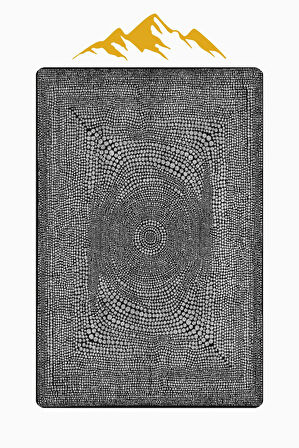 Modern Desenli Dijital Baskı Kaymaz Taban Halı H1120
