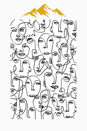 Modern Desenli Dijital Baskı Kaymaz Taban Halı H1124