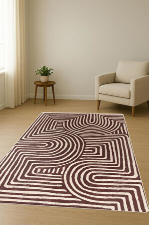 Modern Desenli Dijital Baskı Kaymaz Taban Halı H1126