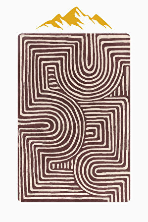 Modern Desenli Dijital Baskı Kaymaz Taban Halı H1126