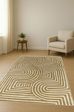 Modern Desenli Dijital Baskı Kaymaz Taban Halı H1127