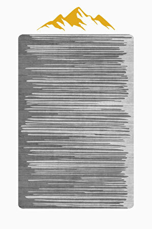 Modern Desenli Dijital Baskı Kaymaz Taban Halı H1130