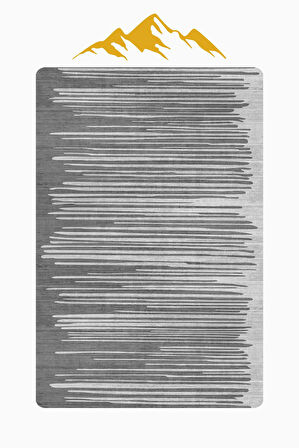 Modern Desenli Dijital Baskı Kaymaz Taban Halı H1130