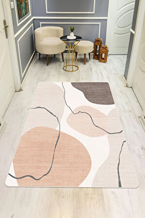 Modern Desenli Dijital Baskı Kaymaz Taban Halı H1131