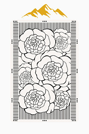 Modern Desenli Dijital Baskı Kaymaz Taban Halı H1103