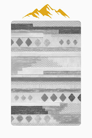 Modern Desenli Dijital Baskı Kaymaz Taban Halı H1115