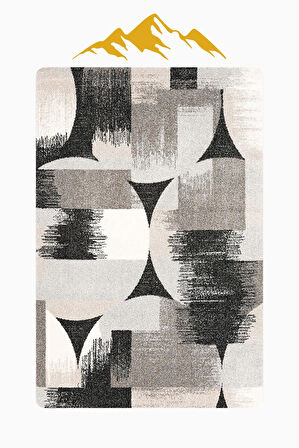 Modern Desenli Dijital Baskı Kaymaz Taban Halı H1117