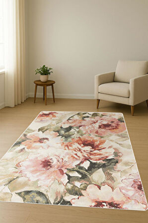 Modern Desenli Dijital Baskı Kaymaz Taban Halı H1118