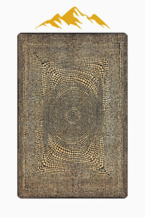 Modern Desenli Dijital Baskı Kaymaz Taban Halı H1119