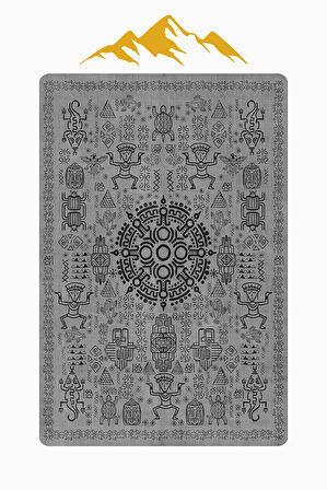 Modern Desenli Dijital Baskı Kaymaz Taban Halı H1092