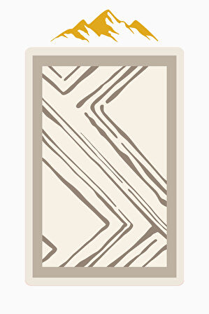 Modern Desenli Dijital Baskı Kaymaz Taban Halı H1093