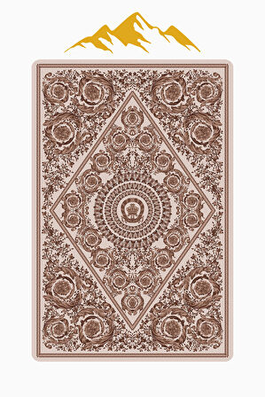 Modern Desenli Dijital Baskı Kaymaz Taban Halı H1096