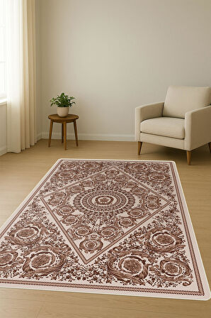 Modern Desenli Dijital Baskı Kaymaz Taban Halı H1096