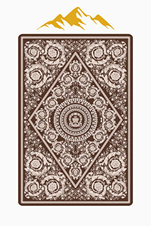 Modern Desenli Dijital Baskı Kaymaz Taban Halı H1097