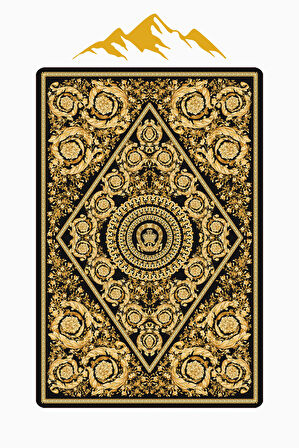 Modern Desenli Dijital Baskı Kaymaz Taban Halı H1098