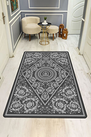 Modern Desenli Dijital Baskı Kaymaz Taban Halı H1099