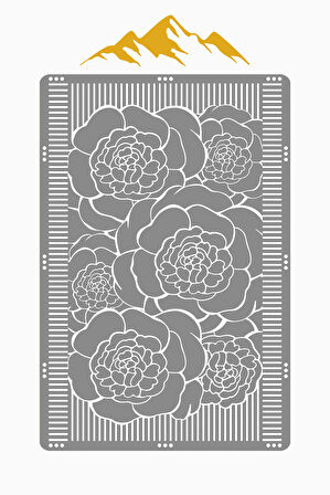 Modern Desenli Dijital Baskı Kaymaz Taban Halı H1102