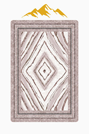 Modern Desenli Dijital Baskı Kaymaz Taban Halı H1059