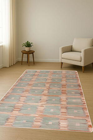 Modern Desenli Dijital Baskı Kaymaz Taban Halı H1082