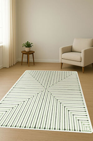 Modern Desenli Dijital Baskı Kaymaz Taban Halı H1089